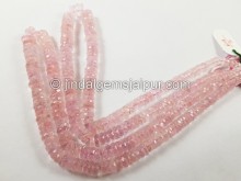 Pink Morganite Faceted Tyre Beads